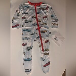 macaron + me vintage car footie. NWT 0-3 MO